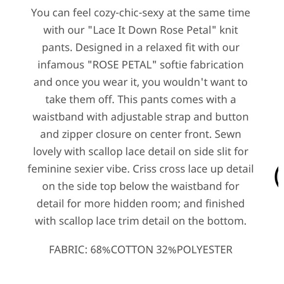 Pol clothing lace trim knit pants - Picture 6 of 6